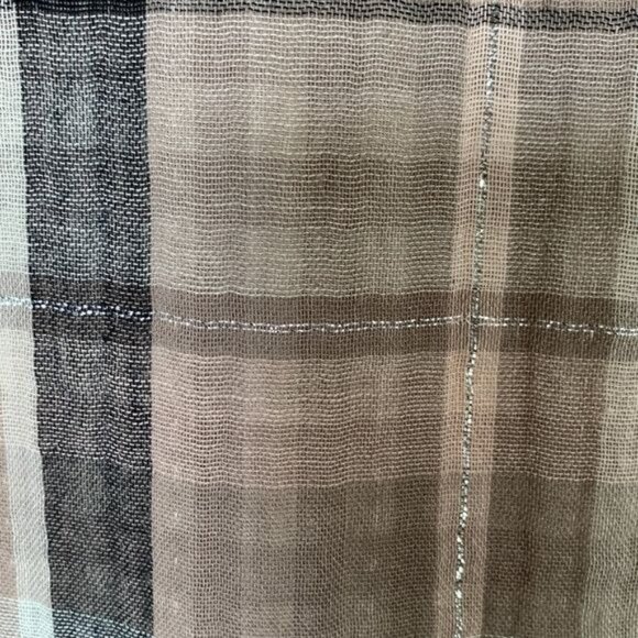 Anthropologie Akemi + Kin XS Plaid Tunic Blouse Brown Tan Sleeveless Fall - Picture 11 of 11